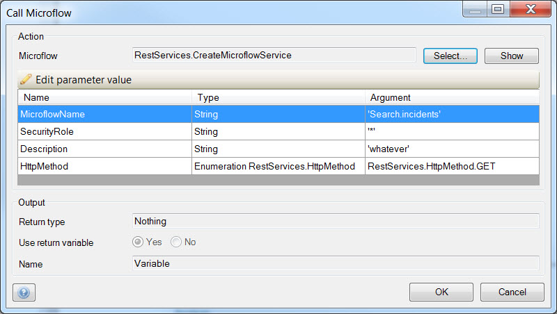 mendix-rest-create-microflow-service-action-settings